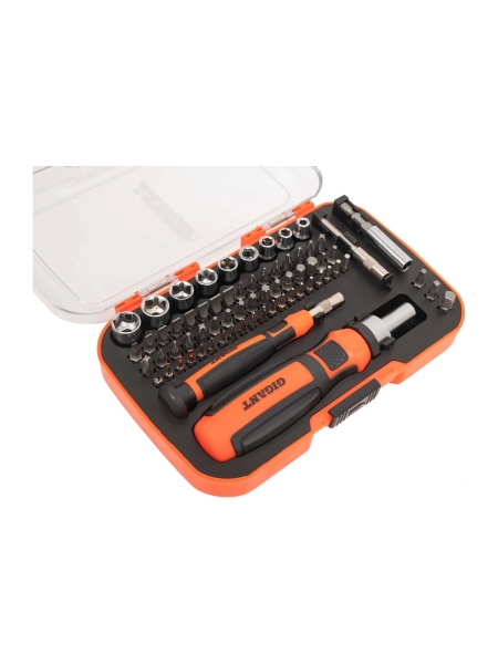 Реверсивная отвертка Gigant с набором насадок 68 предметов GBS-68