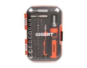 Реверсивная отвертка Gigant с набором насадок 68 предметов GBS-68