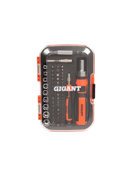 Реверсивная отвертка Gigant с набором насадок 68 предметов GBS-68