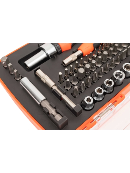 Реверсивная отвертка Gigant с набором насадок 68 предметов GBS-68