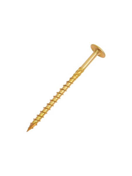 Конструкционный саморез Gigant желтый цинк 8x120 тарельчатый TORX острый 50 шт 123828