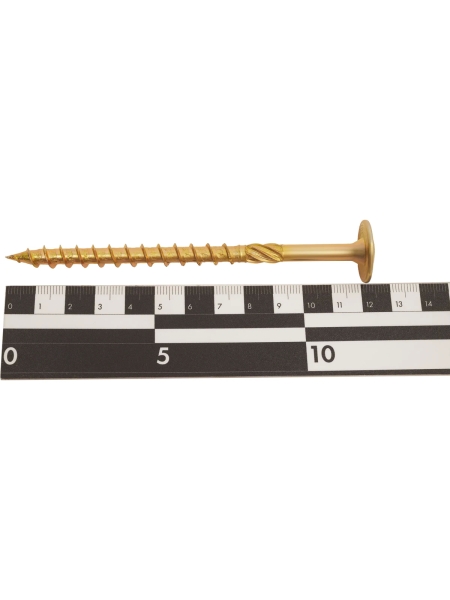 Конструкционный саморез Gigant желтый цинк 8x120 тарельчатый TORX острый 50 шт 123828