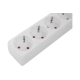 Сетевой фильтр Gigant с заземлением белый ПВС 3x1.5мм2, 6 розеток, 3м 80109