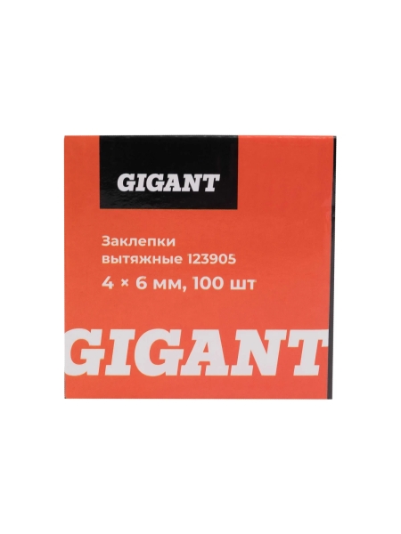 Заклепки вытяжные 4,0x6 100 шт. цинк Gigant 123905