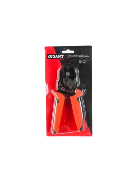 Квадратные пресс-клещи для обжима наконечников Gigant 0.25-6 мм2 GECT-02