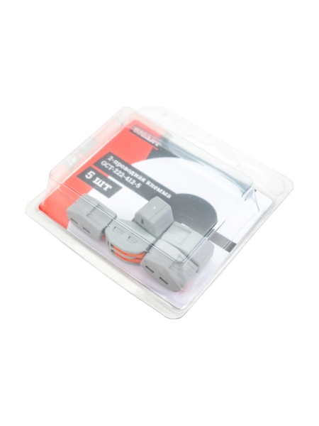 Двухпроводная клемма Gigant 5 шт/уп 0,08-2,5(4)мм² GCT-222-412-5