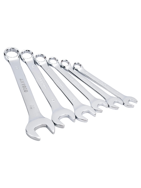 Набор комбинированных ключей Gigant 6 - 22 мм, 12 шт., полированный хром, Сталь Cr-V, 6-22мм, GDWSP-12
