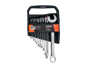 Набор комбинированных ключей Gigant 6 - 22 мм, 12 шт., полированный хром, Сталь Cr-V, 6-22мм, GDWSP-12