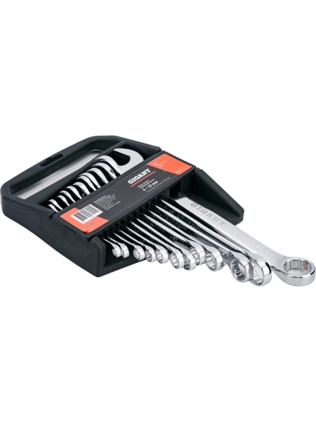 Набор комбинированных ключей Gigant 6 - 22 мм, 12 шт., полированный хром, Сталь Cr-V, 6-22мм, GDWSP-12
