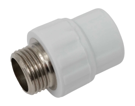 Муфта PP-R бел комб 20х1/2 НР Gigant GPM-20X12НР