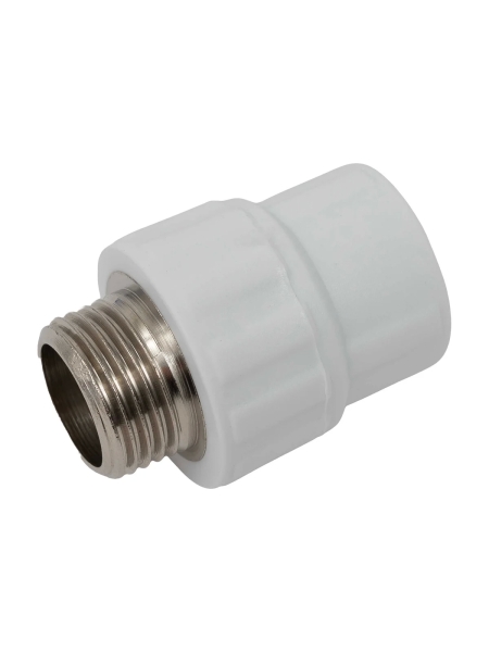 Муфта PP-R бел комб 20х1/2 НР Gigant GPM-20X12НР