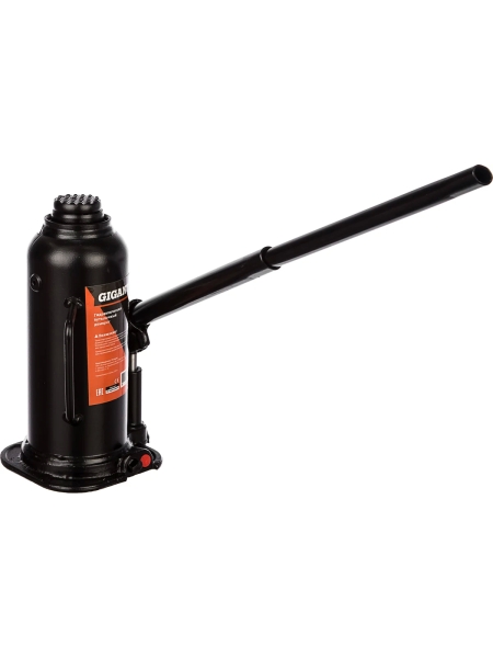 Гидравлический бутылочный домкрат 12Т, подхват 230мм, подъем 465мм, рабочий ход 210мм, Gigant HBJ-12