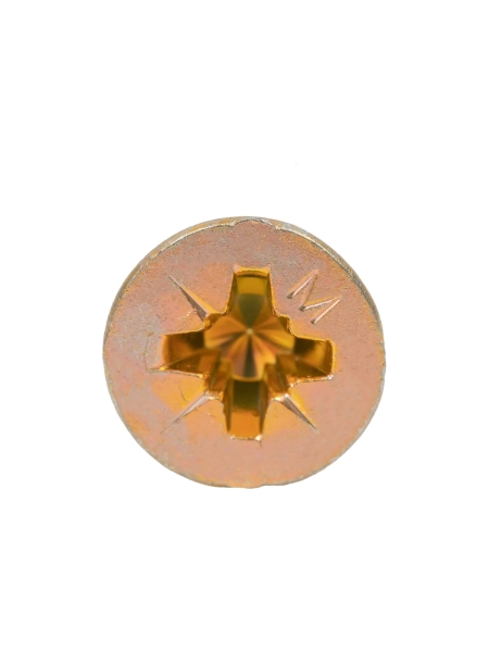 Gigant Саморез по дереву желтый цинк 6x80 потай PZ 100 шт G-124114