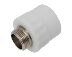 Муфта PP-R бел комб 32х3/4 НР Gigant GPM-32X34НР