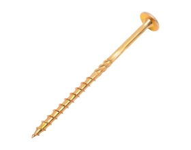 Конструкционный саморез Gigant желтый цинк 6x100 тарельчатый TORX острый 100 шт 123827