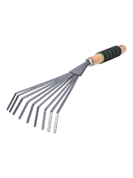 Веерные мини-грабли для листьев с деревянной ручкой и мягкой накладкой Gigant GVER-06