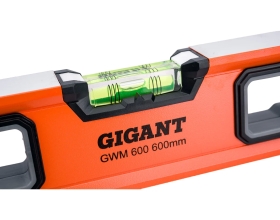 Алюминиевый магнитный строительный уровень Gigant 600мм GWM600