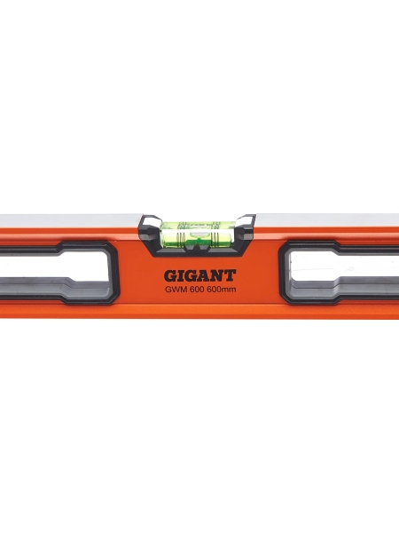 Алюминиевый магнитный строительный уровень Gigant 600мм GWM600