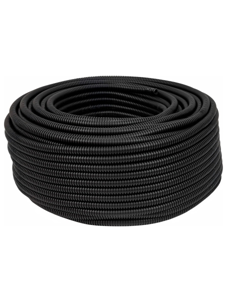 Гофрированная труба ПНД Gigant лёгкая черная D16 с зондом, стойкая к УФ 100м 20116-100GI