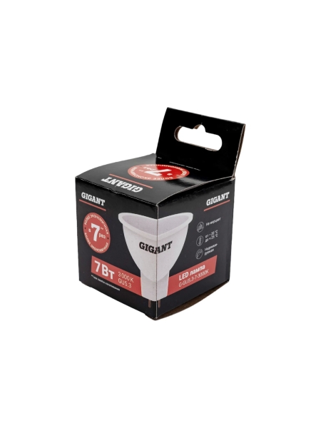 Светодиодная лампа Gigant GU5.3 7Вт 3000K MR16 540Лм G-GU5.3-7-3000K