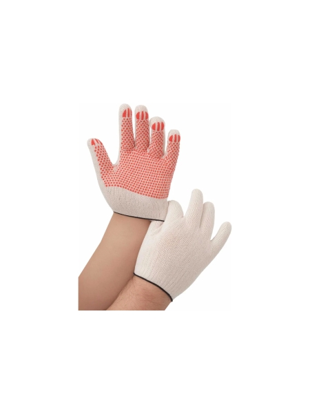 Трикотажные перчатки Gigant с ПВХ-покрытием точка, 10 класс, размер 9, белые GGC-12