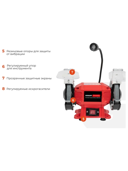 Заточной станок Gigant Professional D-125мм GPES-125