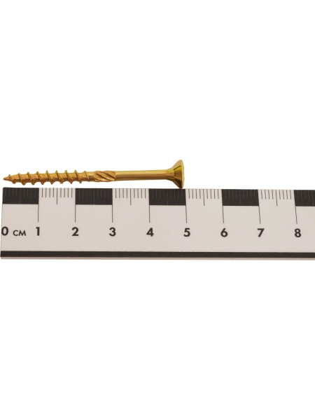 Конструкционный саморез Gigant желтый цинк 4x50 пот/г TORX 200 шт 123820