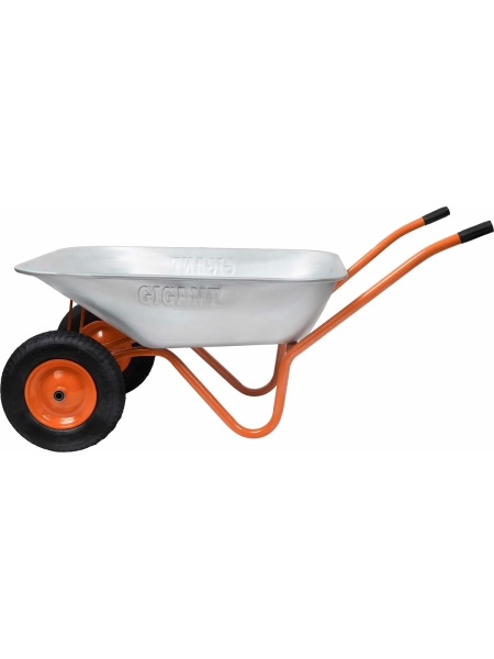 Строительная двухколесная тачка Gigant усиленная, 130 л, 280 кг, пневматические колеса GX-05