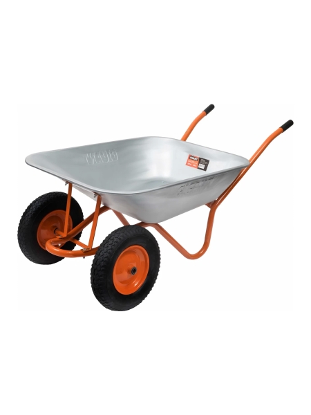 Строительная двухколесная тачка Gigant усиленная, 130 л, 280 кг, пневматические колеса GX-05