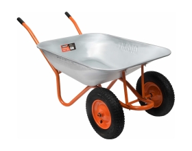 Строительная двухколесная тачка Gigant усиленная, 130 л, 280 кг, пневматические колеса GX-05