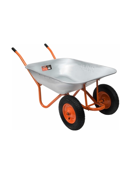 Строительная двухколесная тачка Gigant усиленная, 130 л, 280 кг, пневматические колеса GX-05