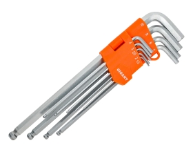 Набор длинных имбусовых ключей 9 шт. Gigant, 1,5-10мм, GLHB 9