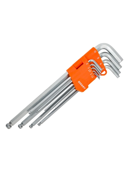 Набор длинных имбусовых ключей 9 шт. Gigant, 1,5-10мм, GLHB 9