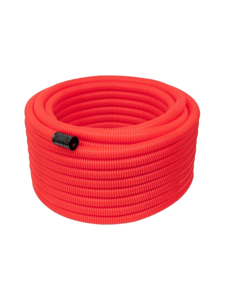 Gigant Гофрированная двустенная труба ПНД гибкая красная D40 с зондом 50м 801040GI