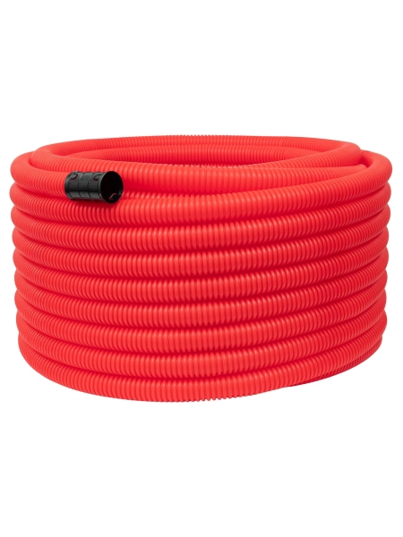 Gigant Гофрированная двустенная труба ПНД гибкая красная D40 с зондом 50м 801040GI