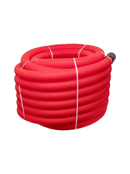 Gigant Труба гофрированная двустенная ПНД гибкая красная D90 с зондом 50м 801090GI