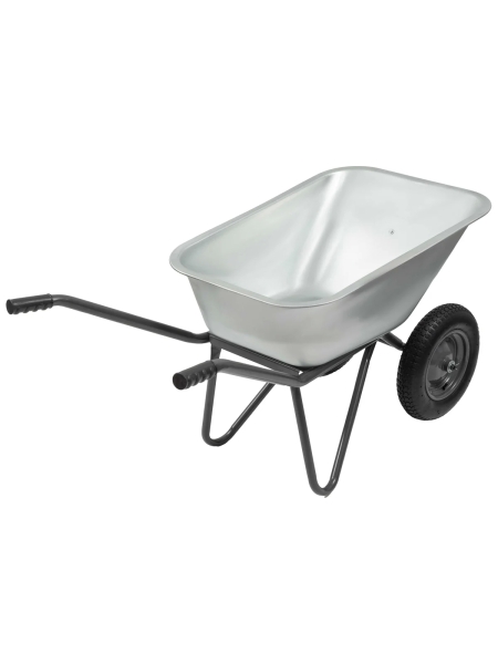 Двухколесная усиленная тачка Gigant с оцинкованным кузовом 110л ZAW-05