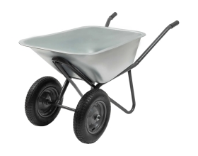 Двухколесная усиленная тачка Gigant с оцинкованным кузовом 110л ZAW-05