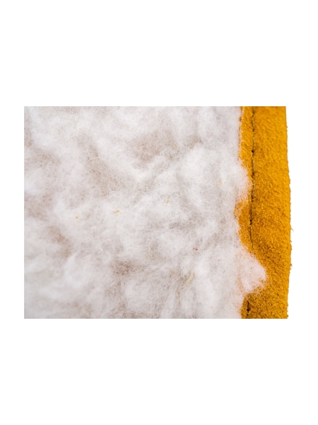 Спилковые краги Gigant утепленные искусственным мехом, желтые GHG-10