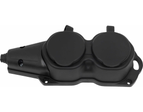 Каучуковая колодка 2 гнезда 16А IP44 с/з черная Gigant RBG-3