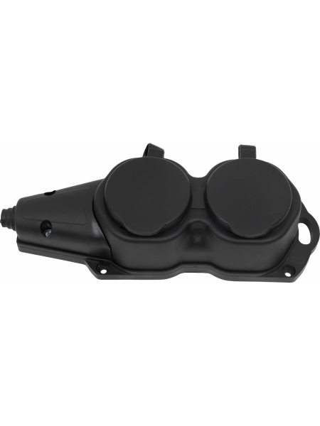 Каучуковая колодка 2 гнезда 16А IP44 с/з черная Gigant RBG-3