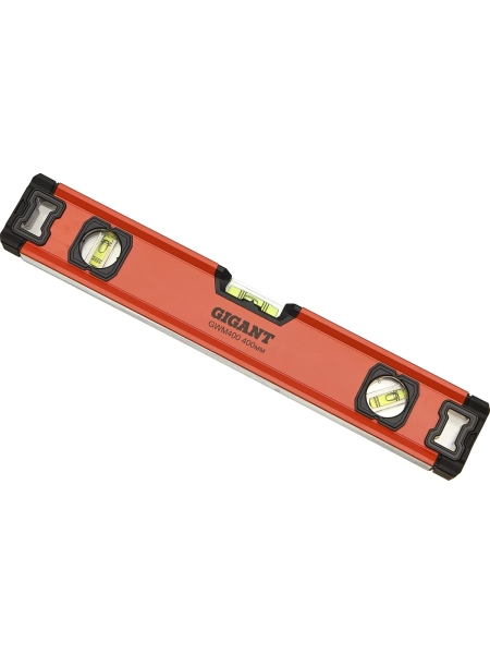 Алюминиевый магнитный строительный уровень Gigant 400 мм GWM400