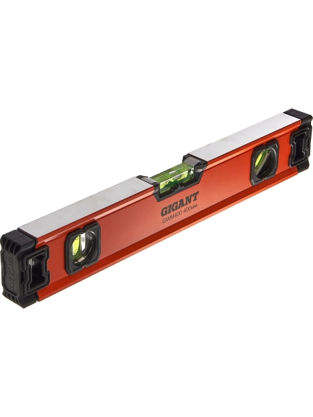 Алюминиевый магнитный строительный уровень Gigant 400 мм GWM400