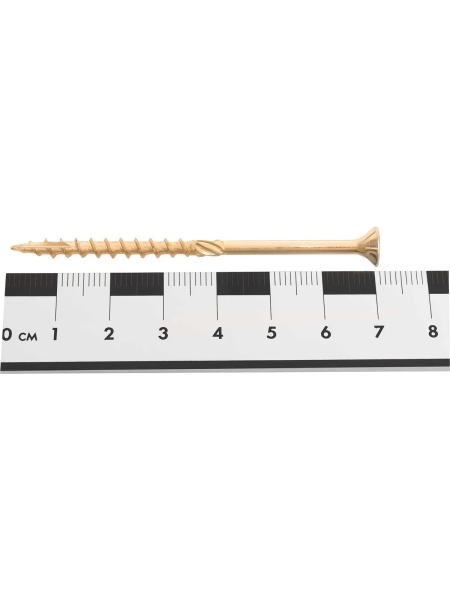 Конструкционный саморез Gigant желтый цинк 4x70 пот/г TORX 200 шт 123813