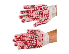 Перчатки Gigant х/б с ПВХ-покрытием, 10 класс, 10 пар, размер 10, GL10-1