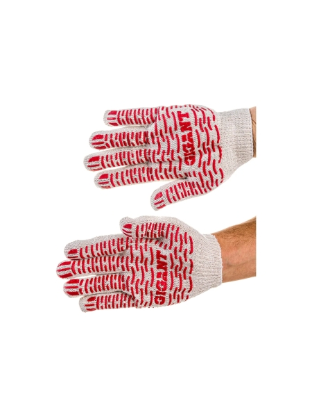 Перчатки Gigant х/б с ПВХ-покрытием, 10 класс, 10 пар, размер 10, GL10-1