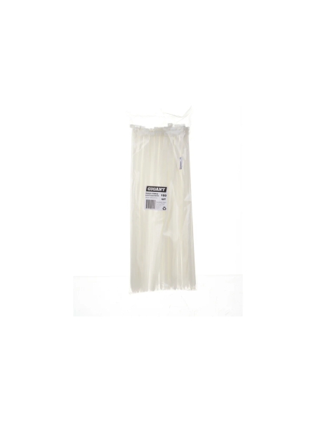 Хомут-стяжка ленточная Gigant 7,6*400 белый, 100 шт. G/1/23