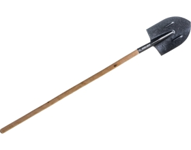Штыковая лопата из рельсовой стали с черенком Gigant с ребрами жесткости GBS-01