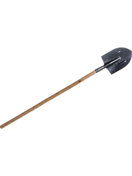 Штыковая лопата из рельсовой стали с черенком Gigant с ребрами жесткости GBS-01