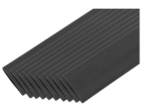 Трубка термоусадочная клеевая Gigant (4:1) 12/3, черная, 10шт по 1м G-80137